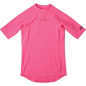 O'Neill SKINS S/SLV Dívčí plavecké tričko, růžová, velikost 10