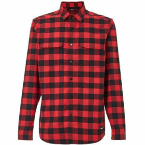Oakley CHECKERED RIDGE Pánská košile, červená, velikost L