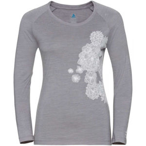 Odlo WOMEN'S T-SHIRT CREW NECK L/S CONCORD šedá XS - Dámské tričko