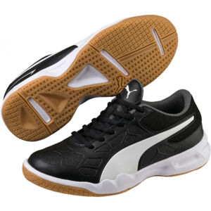 Puma TENAZ JR Juniorská sálová obuv, Černá,Bílá, velikost 4