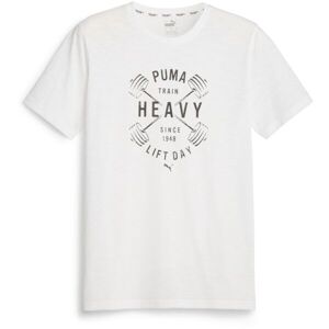 Puma GRAPHIC Pánské triko, bílá, velikost L