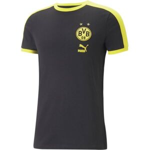 Puma BVB FOOTBALL HERITAGE TEE Pánské triko, černá, velikost