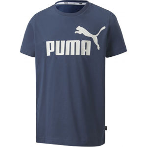 Puma ESS LOGO TEE B modrá 152 - Chlapecké triko