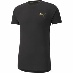 Puma EVOSTRIPE TEE Pánské sportovní triko, černá, veľkosť L