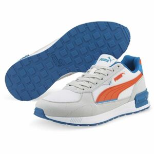 Puma GRAVITON Pánské volnočasové boty, Šedá,Bílá,Modrá,Oranžová, velikost 8
