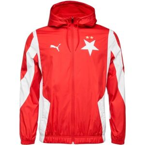 Puma SKS PRE MATCH WOVEN ANTHEM JACKET Pánská fotbalová bunda, červená, velikost L