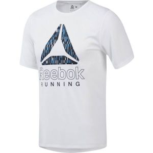 Reebok RUNNING ESSENTIALS GRAPHIC TEE bílá XL - Pánské běžecké tričko