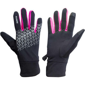 Runto CROSS Běžecké rukavice, černá, veľkosť M/L