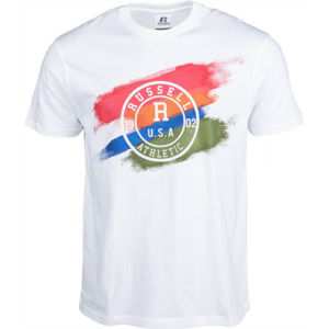 Russell Athletic SHADED S/S CREWNECK TEE SHIRT bílá M - Pánské tričko