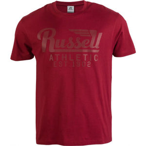Russell Athletic WING S/S CREWNECK TEE SHIRT vínová M - Pánské tričko