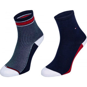 Tommy Hilfiger WOMEN SHORT SOCK 2P TRANSLUCENT černá 39-41 - Dámské ponožky