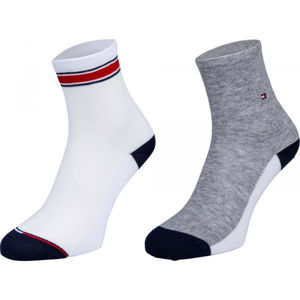 Tommy Hilfiger WOMEN SHORT SOCK 2P TRANSLUCENT bílá 39-41 - Dámské ponožky