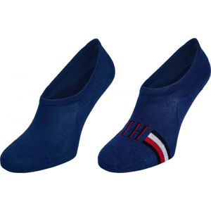 Tommy Hilfiger MEN FOOTIE 2P ICONIC STRIPE tmavě modrá 39-42 - Pánské ponožky