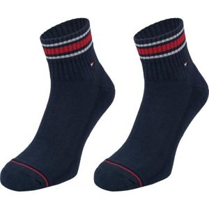 Tommy Hilfiger MEN ICONIC SPORTS QUARTER 2P černá 43 - 46 - Pánské ponožky