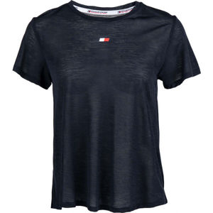 Tommy Hilfiger PERFORMANCE LBR TOP Dámské tričko, černá, velikost S