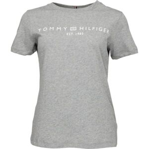 Tommy Hilfiger LOGO CREW NECK Dámské triko, šedá, velikost M
