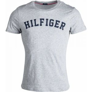 Tommy Hilfiger SS TEE LOGO šedá XL - Pánské tričko