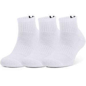 Under Armour CORE QTR 3PK Ponožky, bílá, velikost