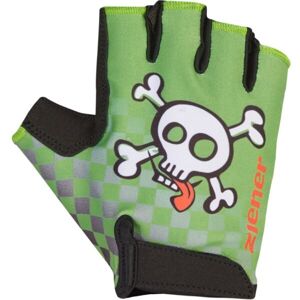Ziener CLOSI JR Dětské cyklistické rukavice, zelená, velikost M