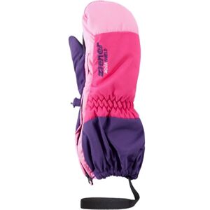 Ziener LEVI AS KIDS Dětské lyžařské rukavice, růžová, veľkosť 2.5